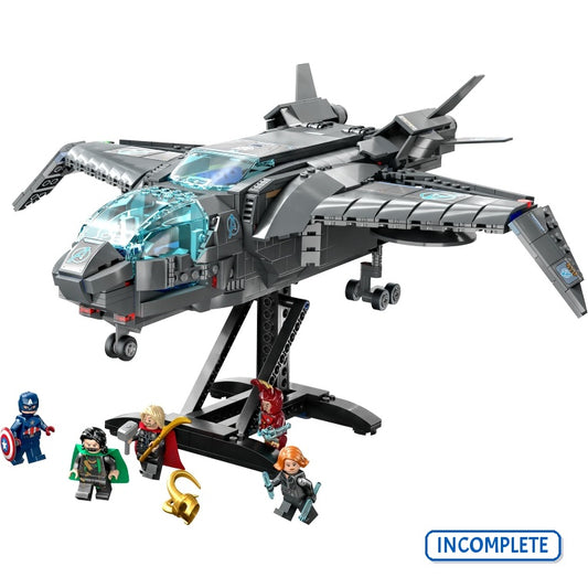 76248 The Avengers Quinjet (No Helmet on Loki) (Incomplete Pre-Owned, Read Details)