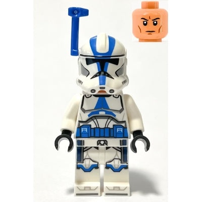 sw1246 Clone Trooper Officer, 501st Legion (Phase 2) - White Arms, Blue Rangefinder, Nougat Head, Helmet with Holes