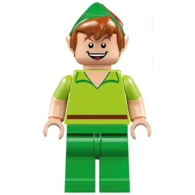 dis087 Peter Pan - Minifigure, Bright Green Legs