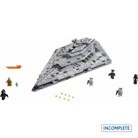75190 First Order Star Destroyer (Incomplete Pre-Owned, Read Details)
