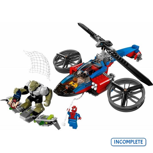 76016 Spider-Helicopter Rescue (Incomplete Pre-Owned, Read Details)