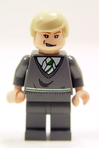 hp085 Draco Malfoy - Dark Bluish Gray Sweater, Smirk