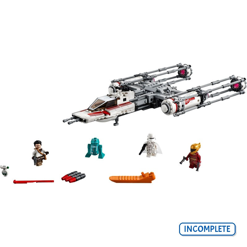 75249 Resistance Y-WING Starfighter (Incomplete Pre-Owned, Read Details)