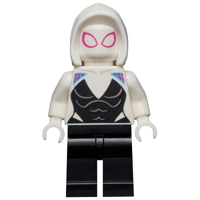 sh0682 Ghost-Spider/Spider-Gwen (Gwen Stacy) - Black Legs, White Basic Smooth Hood, White Hands