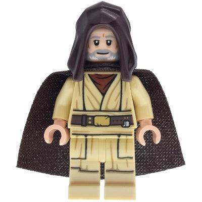 sw1467 Obi-Wan Kenobi - Old, Dark Brown Hood and Spongy Cape