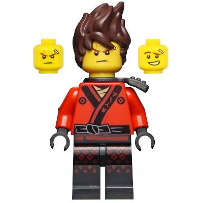 njo0360 Kai - the LEGO Ninjago Movie, Hair, Pearl Dark Gray Scabbard