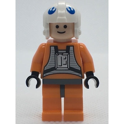 sw0012b Dak Ralter - Dark Bluish Gray Hips, Light Nougat Head