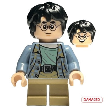 hp449 Harry Potter - Sand Blue Jacket, Dark Tan Short Legs, Broken Glasses