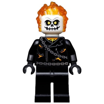 sh0267 Ghost Rider, Johnathon 'johnny' Blaze - White Head, Chain Belt