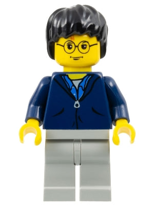 hp033 Harry Potter - Dark Blue Jacket Torso, Light Gray Legs