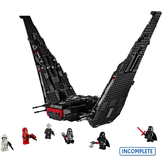 75256 Kylo Ren's Shuttle (Incomplete Pre-Owned, Read Details)