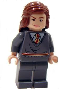 hp083 Hermione Granger - Gryffindor Stripe Torso, Reddish Brown Female Hair Mid-Length