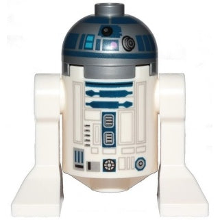 sw1085 Astromech Droid, R2-D2 - Flat Silver Head, Dark Pink Dots and Large Receptor