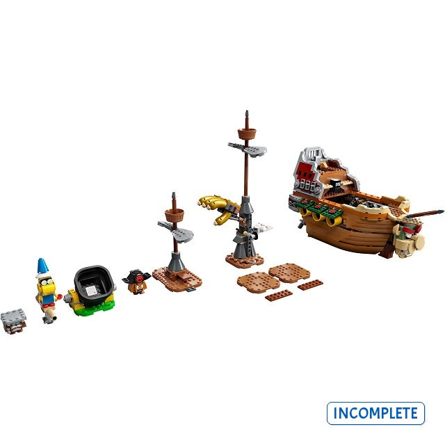 71391 Bowser’s Airship - Expansion Set [Missing Rocky Wrench (mar0072) & Pirate Goomba (mar0083)] (Incomplete Pre-Owned, Read Details)
