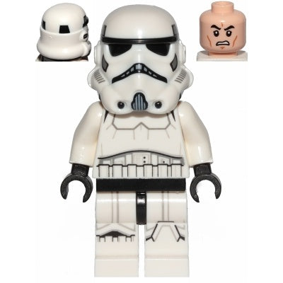 sw0997a Imperial Stormtrooper - Male, Dual Molded Helmet with Black Panels on Back, Light Nougat Head, Scowl