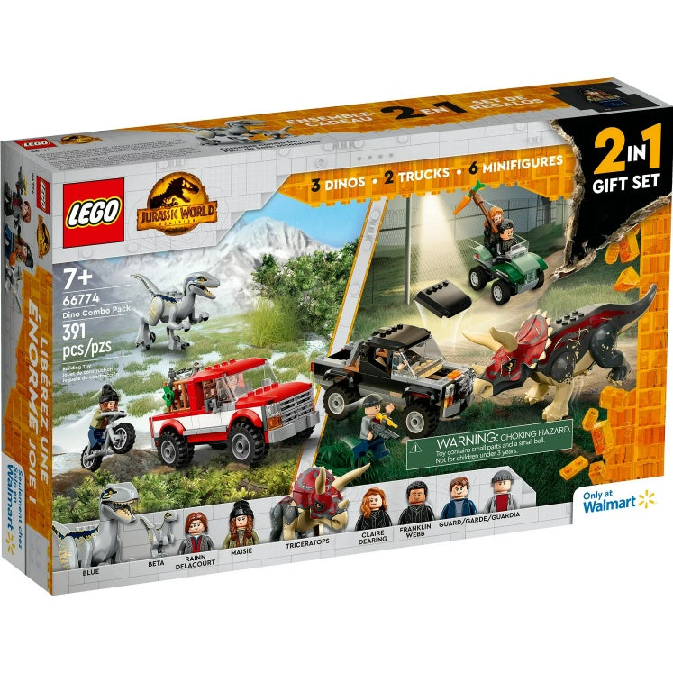 66774 Jurassic World Bundle Pack, 2 in 1 Gift Set (Sets 76946 and 76950) - Dino Combo Pack (Retired New-In-Box)