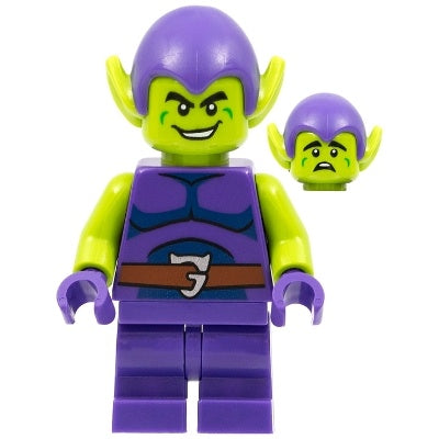 sh0803 Green Goblin - Lime Skin, Dark Purple Outfit, Medium Legs, Dark Blue Stomach