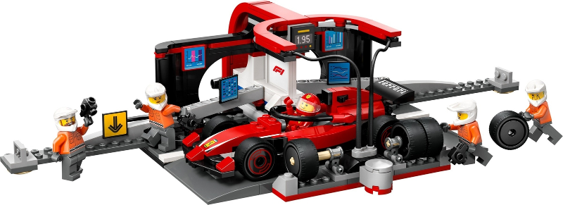 60443 F1 Pit Stop & Pit Crew with Ferrari Car (Pre-Owned)