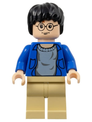 hp059 Harry Potter - Blue Open Shirt Torso, Tan Legs, Light Nougat Hands & Head