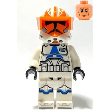 sw1277 Clone Captain Vaughn, 501st Legion, 332nd Company (Phase 2) - Helmet with Holes and Togruta Markings, Orange Visor