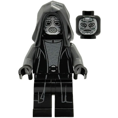 hp614 Death Eater - Black Hood, Dark Bluish Gray Arms, Large Open Mouth/Squinting Eyes