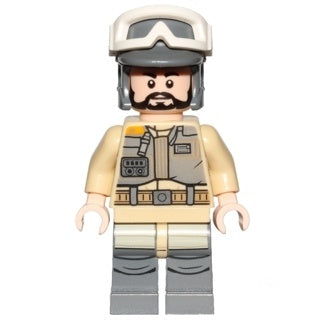 sw0803 Rebel Trooper - White Goggles, Dark Bluish Gray Helmet, Black Beard (Private Kappehl)