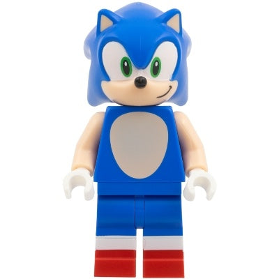son004 Sonic the Hedgehog - Light Nougat Face and Arms, Grin to Left
