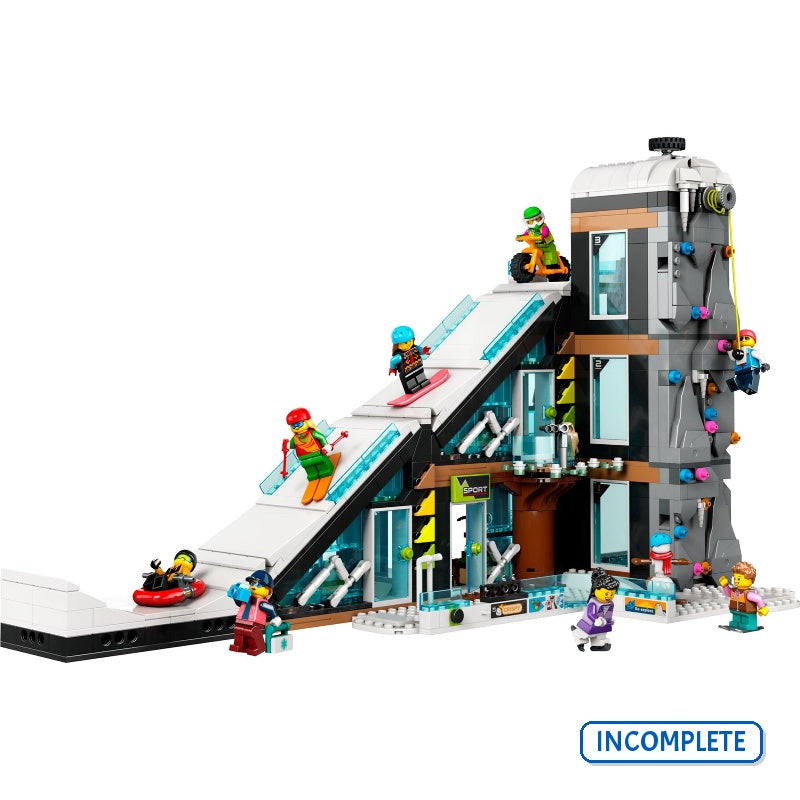 60366 Ski and Climbing Center Missing 1 Fig (Incomplete Pre-Owned, Read Details)