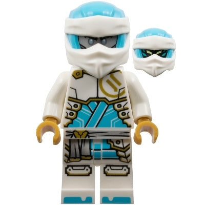njo0942 Zane - Dragons Rising, Tunic with Large Armor Plates, Head Wrap