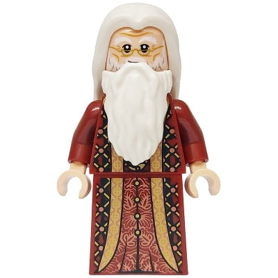 hp560 Albus Dumbledore - Dark Red Robe with Gold Hem, White Hair