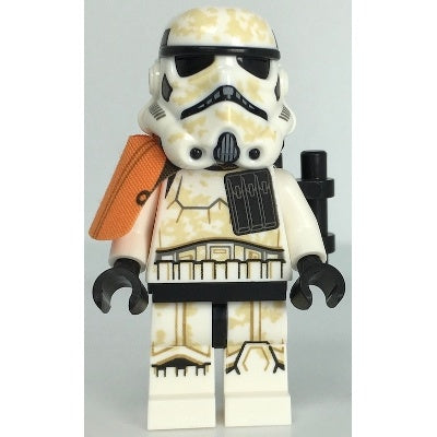 sw1132 Sandtrooper Squad Leader (Captain) - Dual Molded Helmet, Orange Pauldron, Ammo Pouch, Dirt Stains, Survival Backpack, Frown