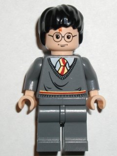 hp056 Harry Potter - Gryffindor Stripe Torso, Dark Bluish Gray Legs, Eyebrows in Glasses