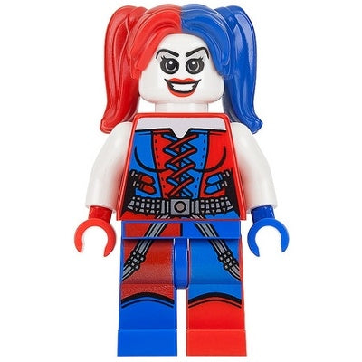 sh0260 Harley Quinn - Blue and Red Hands and Pigtails