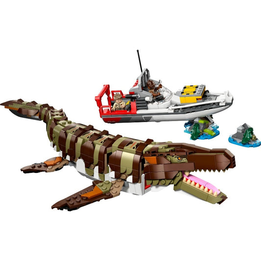76974 Brick-Built Mosasaurus Boat Mission (Pre-Owned)