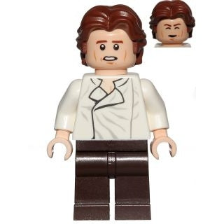 sw0823 Han Solo - White Shirt with Wrinkles on Front, Dark Brown Legs, Wavy Hair