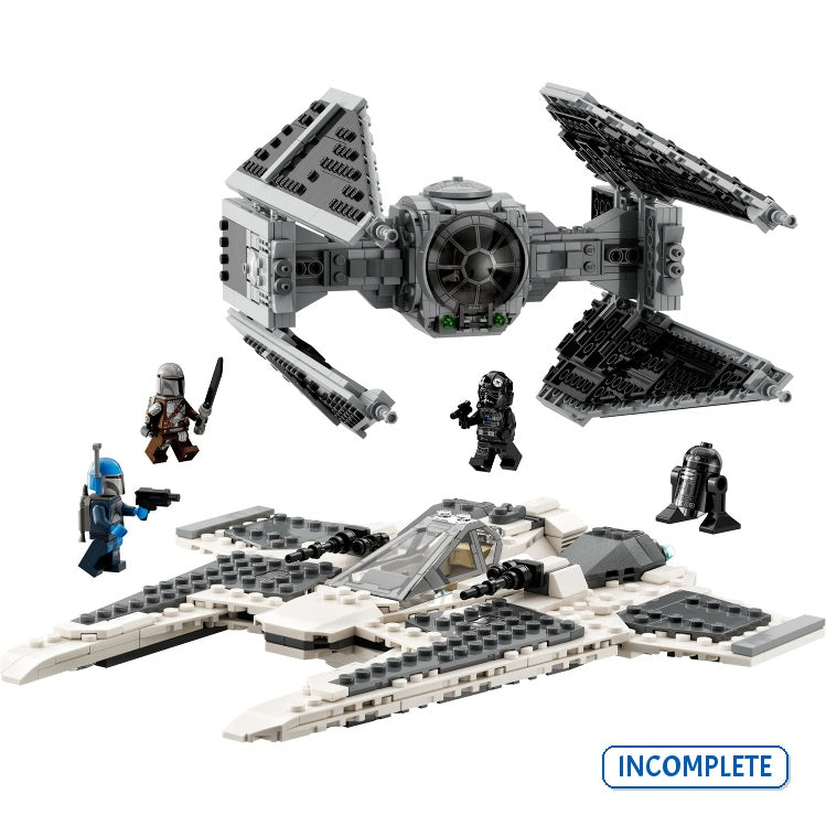 75348 Mandalorian Fang Fighter Vs TIE Interceptor (Incomplete Pre-Owned, Read Details)