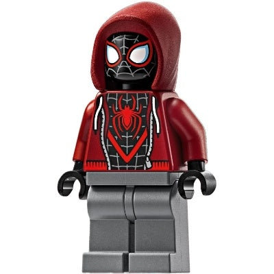 sh0943 Spider-Man (Miles Morales) - Dark Red Hood, Dark Bluish Gray Legs