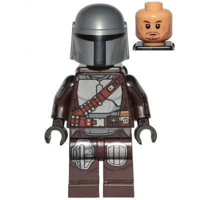 sw1212 The Mandalorian/Din Djarin/'mando' - Silver Beskar Armor, Jet Pack, Printed Head
