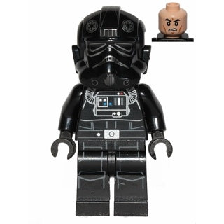 sw0543 Imperial TIE Fighter Pilot - Light Nougat Head, Scowl, Silver Insignia on Helmet