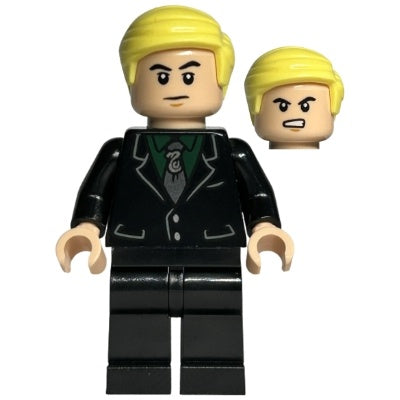 hp385 Draco Malfoy - Black Suit, Slytherin TIE, Neutral/Angry