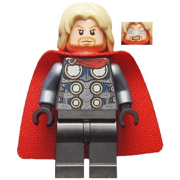 sh0645 Thor - Spongy Cape with Single Hole, Pearl Dark Gray Legs