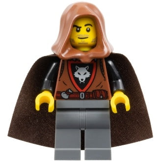 cas585 Wolfpack - Dark Bluish Gray Legs, Dark Brown Cape, Reddish Brown Hood (Crook)