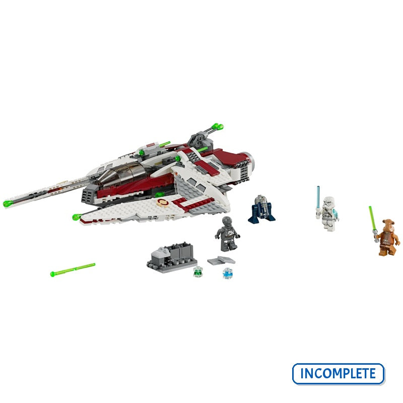 75051 Jedi Scout Fighter (No Astromech Droid, Jek-14, Ithorian Jedi, RA-7 Protocol Droid) (Incomplete Pre-Owned, Read Details)