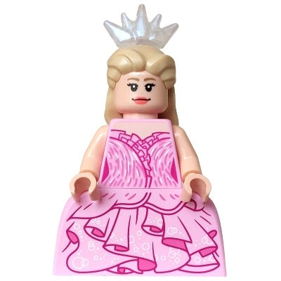 wck016 Glinda - Minifigure, Bright Pink Dress, Wide Skirt