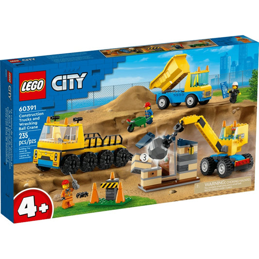 60391 Construction Trucks and Wrecking Ball Cr
