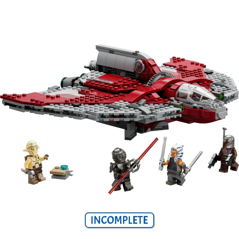 75362 Ahsoka Tano's T-6 Jedi Shuttle (Incomplete Pre-Owned, Read Details)