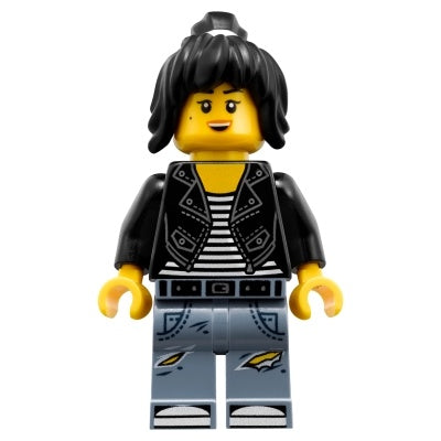 njo0355 Nya - Leather Jacket and Jeans High School Outfit