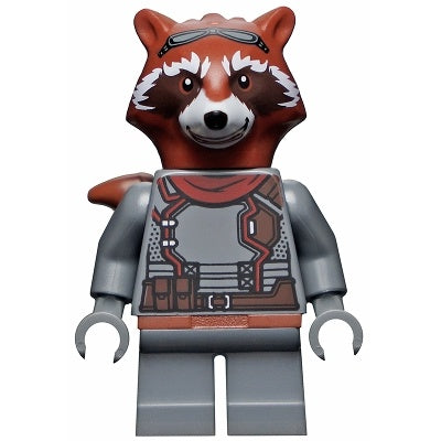 sh0742 Rocket Raccoon - Dark Bluish Gray Outfit, Reddish Brown Head