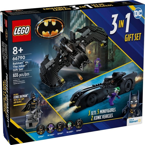 66790 Super Heroes Bundle Pack, Batman, 3 in 1 Gift Set (Sets 30653, 76224, and 76265) - Batman Vs. the Joker Gift Set (Retired New-In-Box)