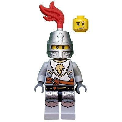 cas440 Kingdoms - Lion Knight Breastplate with Lion Head and Belt, Helmet Closed, Smirk and Stubble Beard
